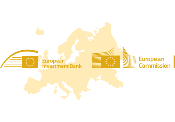 Illustration of European map with European Investment Bank and European Commission logos